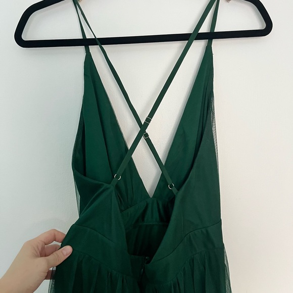 Lulus Forest Green Maxi Dress with Deep V-Neck - Picture 3 of 5